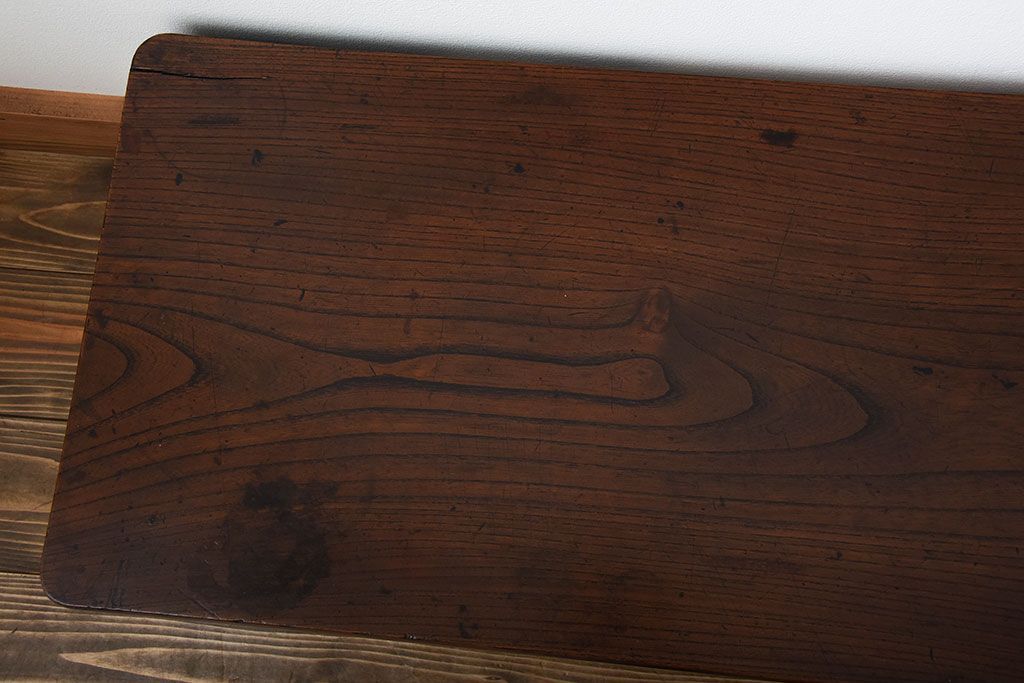 アンティーク家具　古民具・骨董　古い欅材のモダンなアンティーク座卓