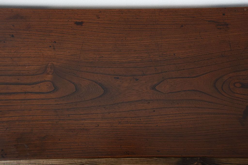 アンティーク家具　古民具・骨董　古い欅材のモダンなアンティーク座卓