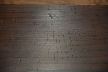 アンティーク家具　古民具・骨董　古い欅材のモダンなアンティーク座卓