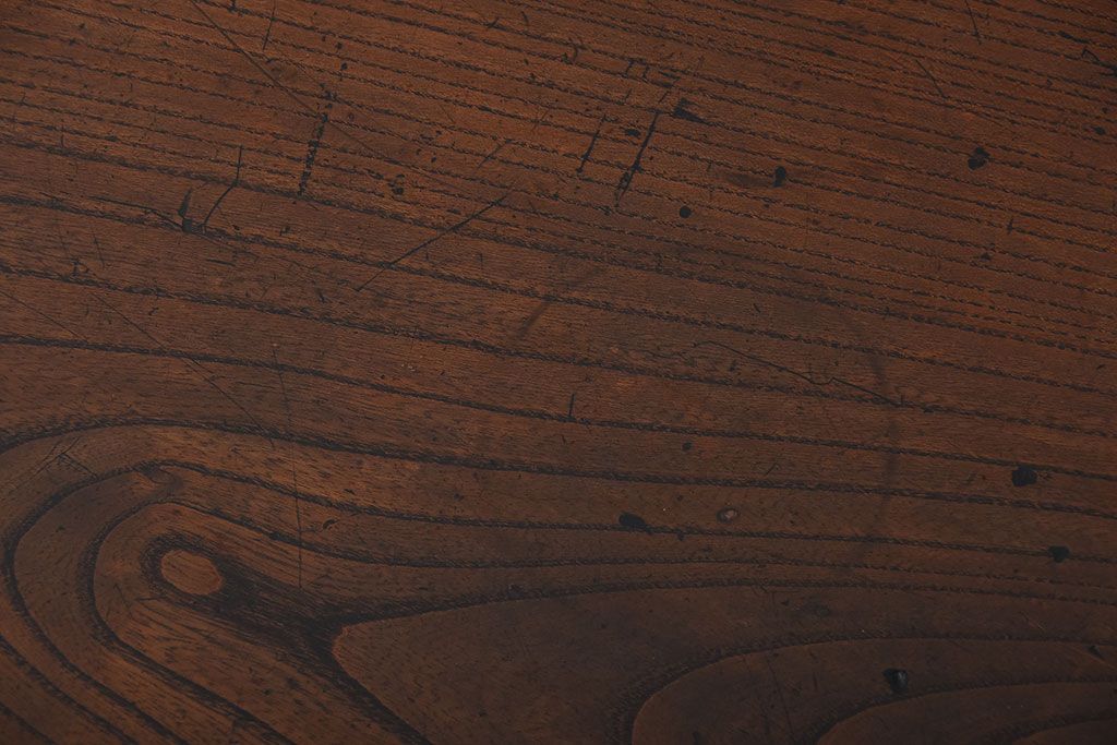 アンティーク家具　古民具・骨董　古い欅材のモダンなアンティーク座卓