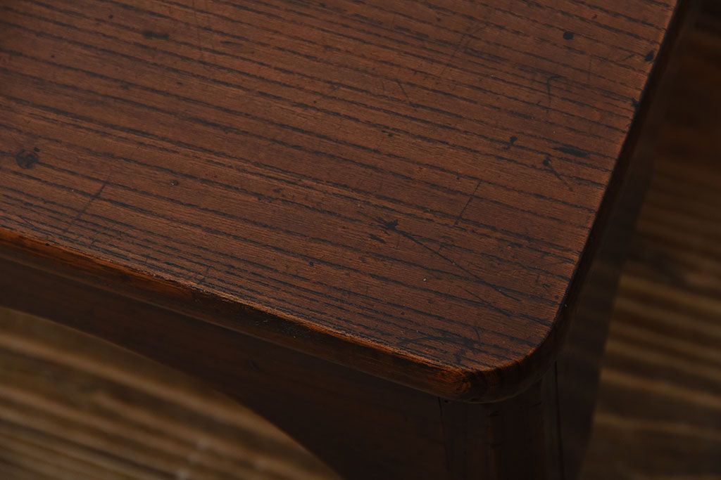 アンティーク家具　古民具・骨董　古い欅材のモダンなアンティーク座卓