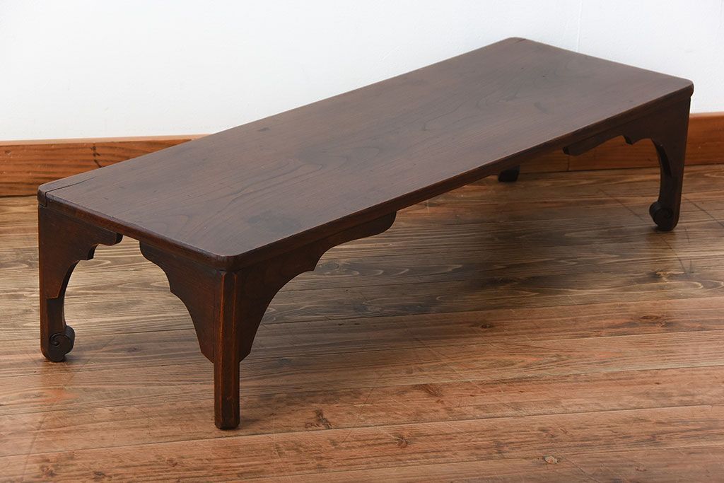 アンティーク家具　古民具・骨董　古い欅材のモダンなアンティーク座卓