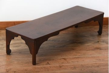 アンティーク家具　古民具・骨董　古い欅材のモダンなアンティーク座卓