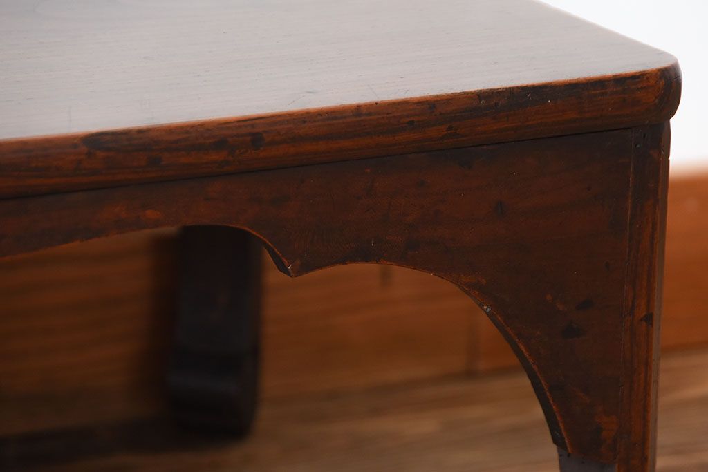 アンティーク家具　古民具・骨董　古い欅材のモダンなアンティーク座卓