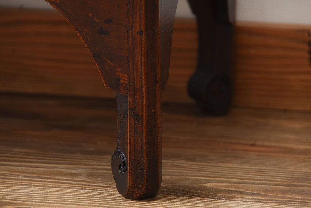 アンティーク家具　古民具・骨董　古い欅材のモダンなアンティーク座卓