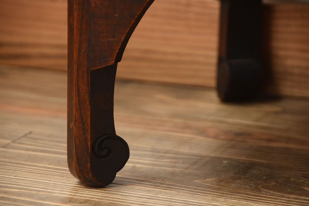 アンティーク家具　古民具・骨董　古い欅材のモダンなアンティーク座卓