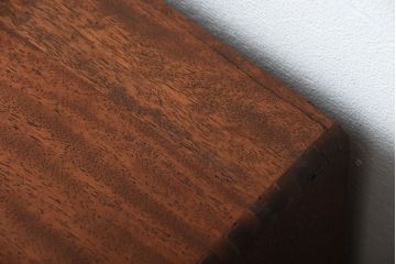 レトロ家具　昭和レトロ　ネームプレート付き!古いナラ材のアンティーク小引き出し