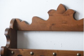 中古　木製のおしゃれなウォールラック(壁掛け飾り棚)