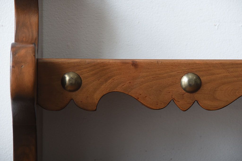 中古　木製のおしゃれなウォールラック(壁掛け飾り棚)