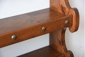 中古　木製のおしゃれなウォールラック(壁掛け飾り棚)