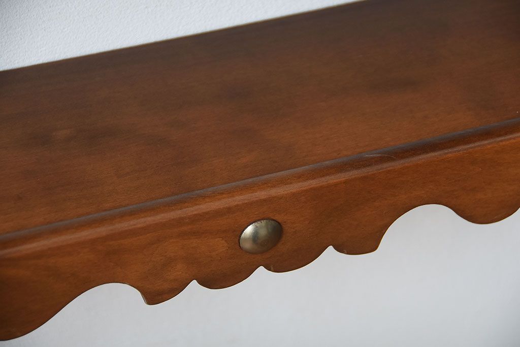 中古　木製のおしゃれなウォールラック(壁掛け飾り棚)