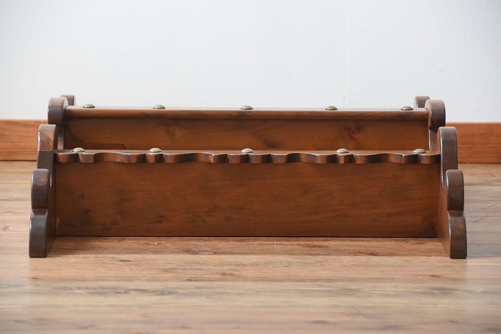 中古　木製のおしゃれなウォールラック(壁掛け飾り棚)