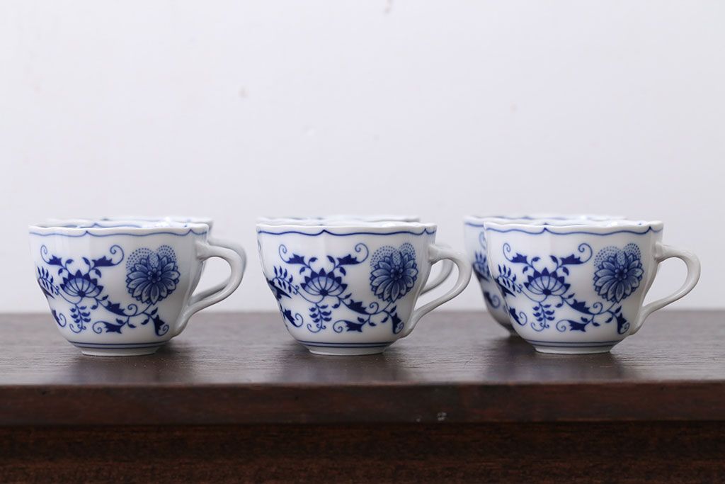 アンティーク雑貨　BOHEMIA(ボヘミア)ブルーオニオン　カップ・ポットなど洋食器セット