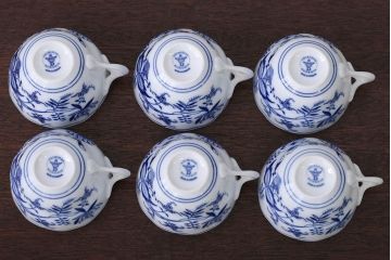 アンティーク雑貨　BOHEMIA(ボヘミア)ブルーオニオン　カップ・ポットなど洋食器セット