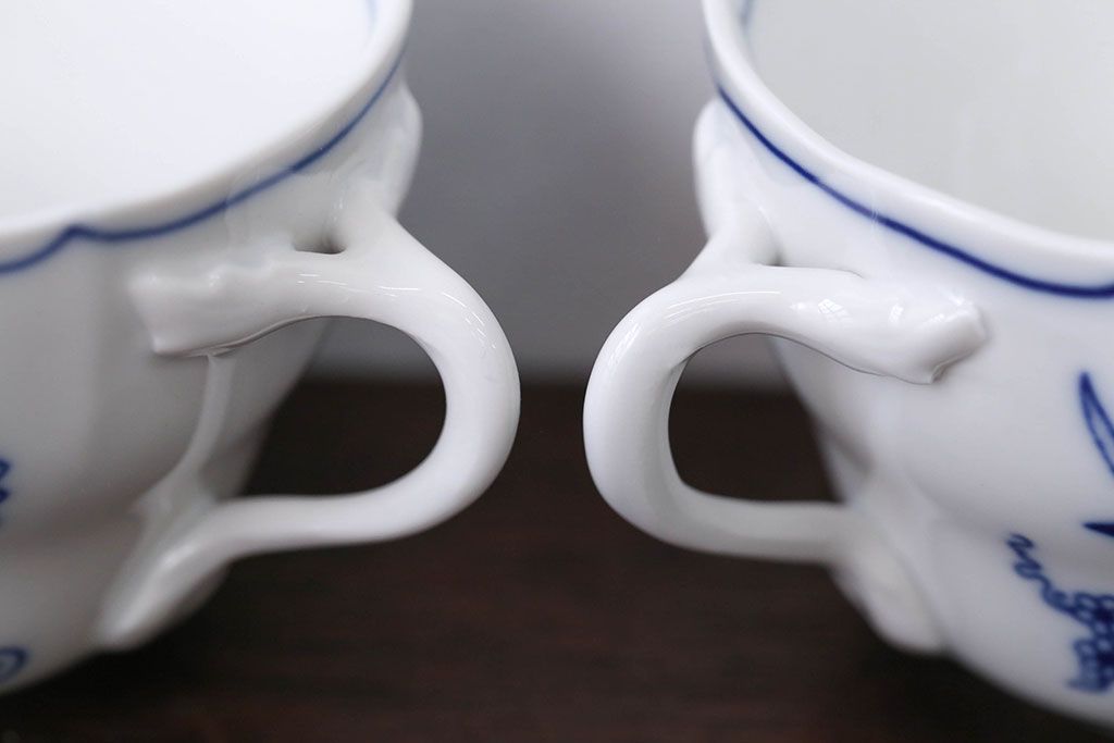 アンティーク雑貨　BOHEMIA(ボヘミア)ブルーオニオン　カップ・ポットなど洋食器セット