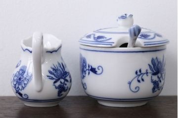 アンティーク雑貨　BOHEMIA(ボヘミア)ブルーオニオン　カップ・ポットなど洋食器セット