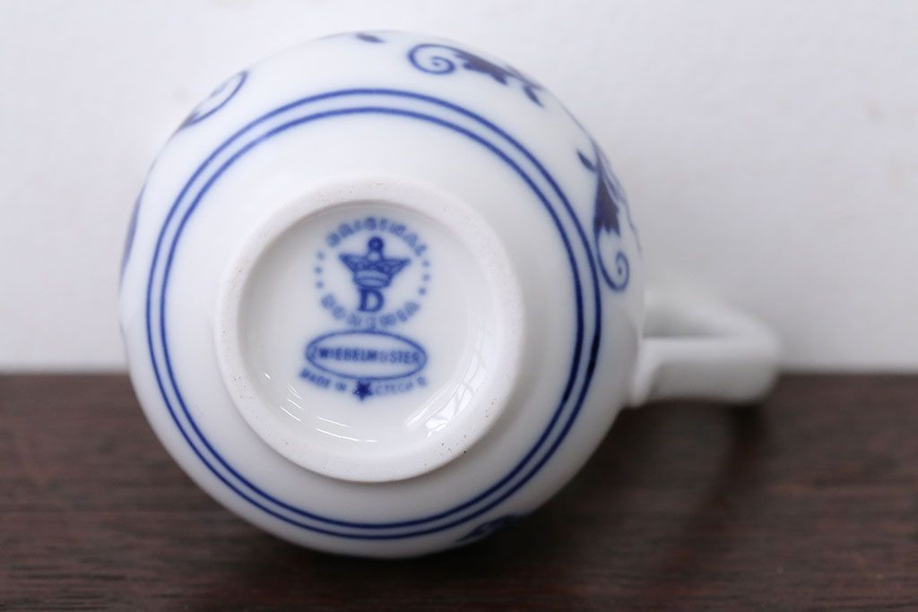 アンティーク雑貨　BOHEMIA(ボヘミア)ブルーオニオン　カップ・ポットなど洋食器セット