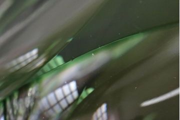 アンティーク雑貨　大正〜昭和初期・緑切子グラス6個(カットガラス)