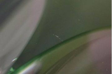 アンティーク雑貨　大正〜昭和初期・緑切子グラス6個(カットガラス)