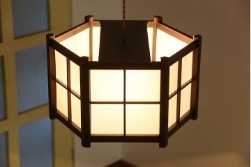 中古　松本民芸家具　A型六角アンドン