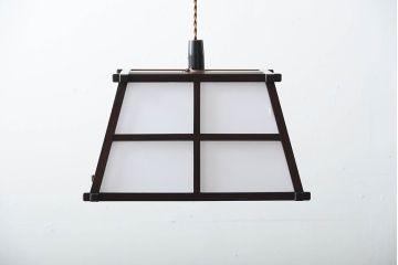 中古　民芸家具　障子天井照明