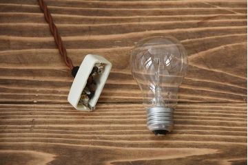 中古　民芸家具　障子天井照明