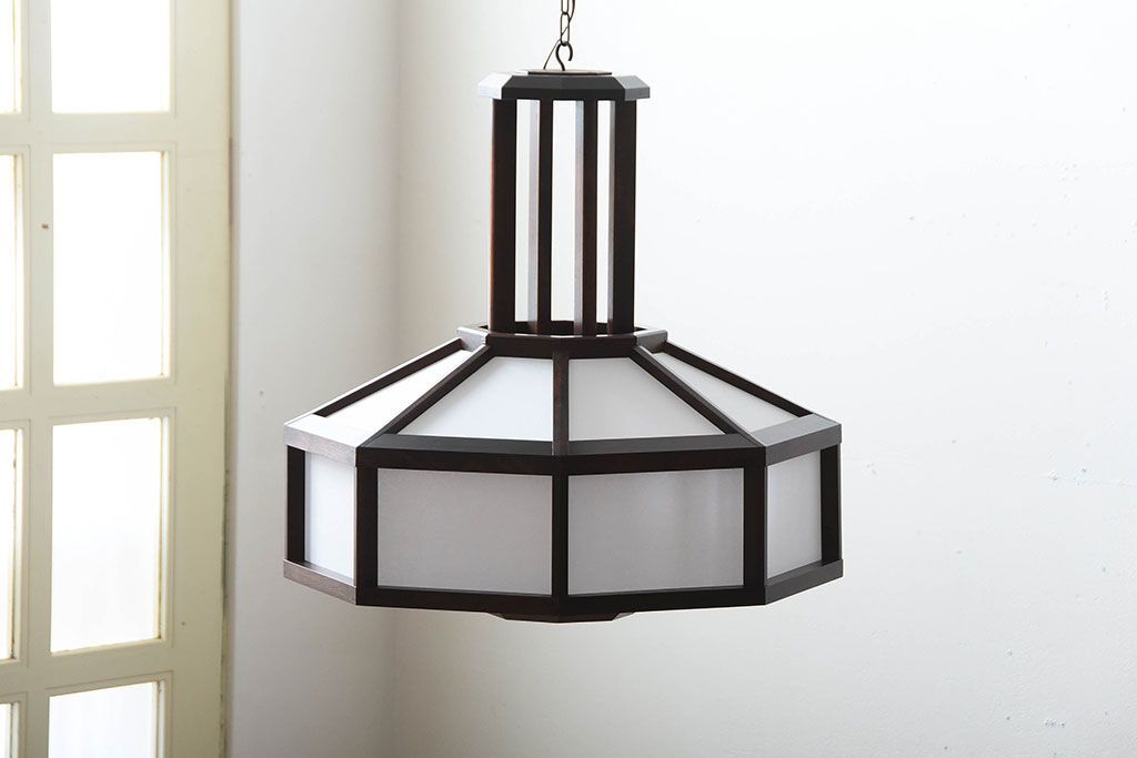 ビンテージ　民芸家具　六角天井照明 ビンテージ 民芸家具 六角天井照明 ビンテージ 民芸家具 六角