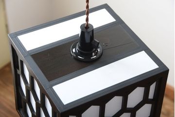 ビンテージ 松本民芸家具　亀甲型笠照明