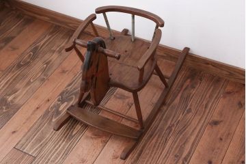 アンティーク家具　イギリスアンティーク かわいいロッキングホースチェア