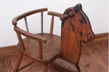 アンティーク家具　イギリスアンティーク かわいいロッキングホースチェア