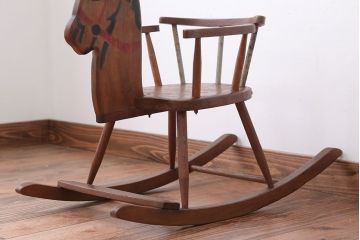 アンティーク家具　イギリスアンティーク かわいいロッキングホースチェア