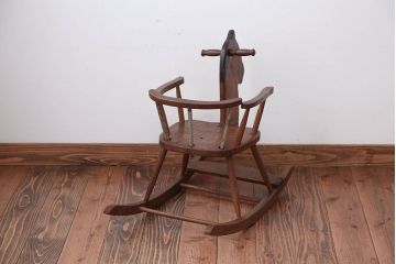 アンティーク家具　イギリスアンティーク かわいいロッキングホースチェア