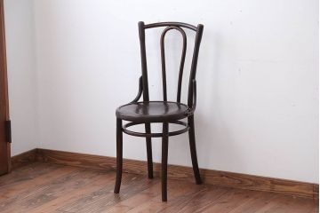 アンティーク家具　イギリスアンティーク シンプルなベントウッドチェア(1)