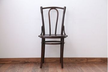 アンティーク家具　イギリスアンティーク シンプルなベントウッドチェア(1)