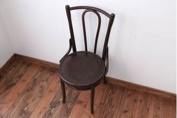 アンティーク家具　イギリスアンティーク シンプルなベントウッドチェア(1)