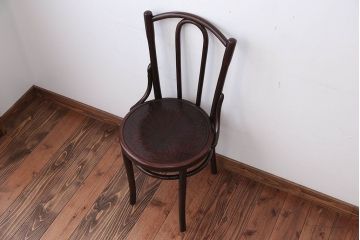 アンティーク家具　イギリスアンティーク シンプルなベントウッドチェア(2)