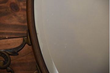 アンティーク雑貨　イギリスアンティーク　おしゃれなハート型の真鍮製ファイヤースクリーン(ミラー)