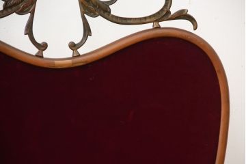 アンティーク雑貨　イギリスアンティーク　おしゃれなハート型の真鍮製ファイヤースクリーン(ミラー)