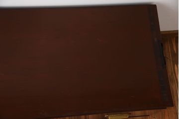 アンティーク家具　アンティーク　前面欅材のシンプルなローチェスト(2)