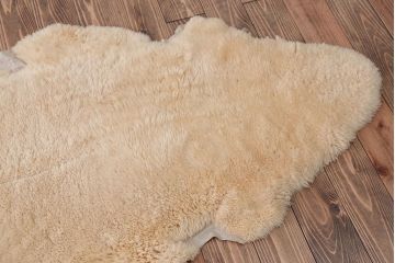 アンティーク雑貨　ビンテージ　高級感あふれるムートンのラグマット2枚セット