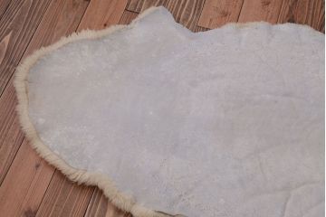 アンティーク雑貨　ビンテージ　高級感あふれるムートンのラグマット2枚セット