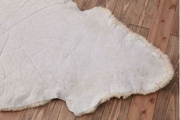 アンティーク雑貨　ビンテージ　高級感あふれるムートンのラグマット2枚セット