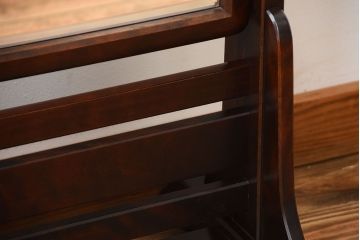 アンティーク雑貨　中古　北海道民芸家具　シンプルでシックな姿見(縦型鏡)