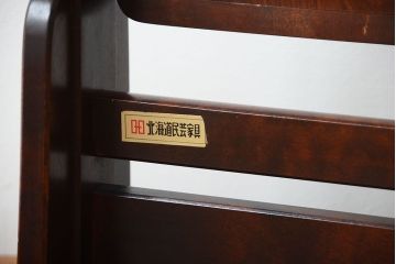 アンティーク雑貨　中古　北海道民芸家具　シンプルでシックな姿見(縦型鏡)