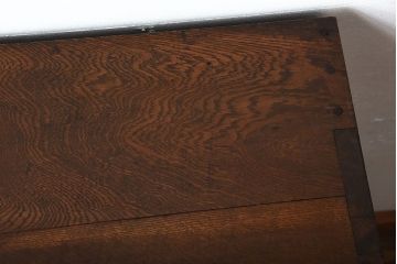 アンティーク家具　和製アンティーク　ダイヤル金具付き!古い木製の重厚な収納棚