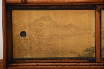 アンティーク家具　古民具・骨董　戸棚付き!オリエンタルな飾り棚