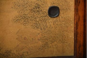 アンティーク家具　古民具・骨董　戸棚付き!オリエンタルな飾り棚