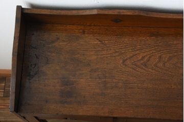 レトロ家具　昭和レトロ　引き出し2杯付き!古い栓材の小ぶりな本箱