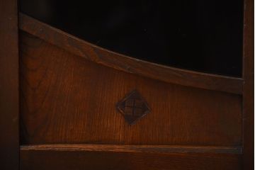 レトロ家具　昭和レトロ　引き出し2杯付き!古い栓材の小ぶりな本箱