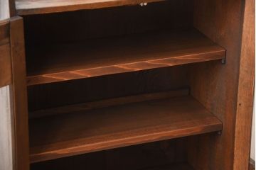 レトロ家具　昭和レトロ　引き出し2杯付き!古い栓材の小ぶりな本箱